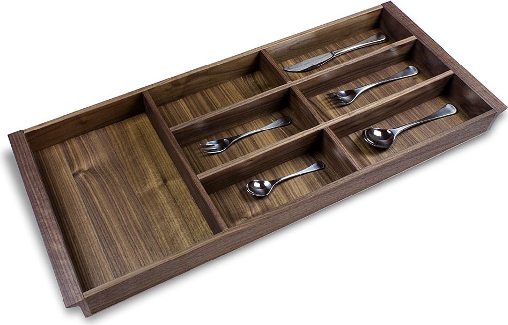 Besteckeinsatz NUSSBAUM 80er Schubl. B 720 x T 300 mm für IKEA Metod (ab 2015)