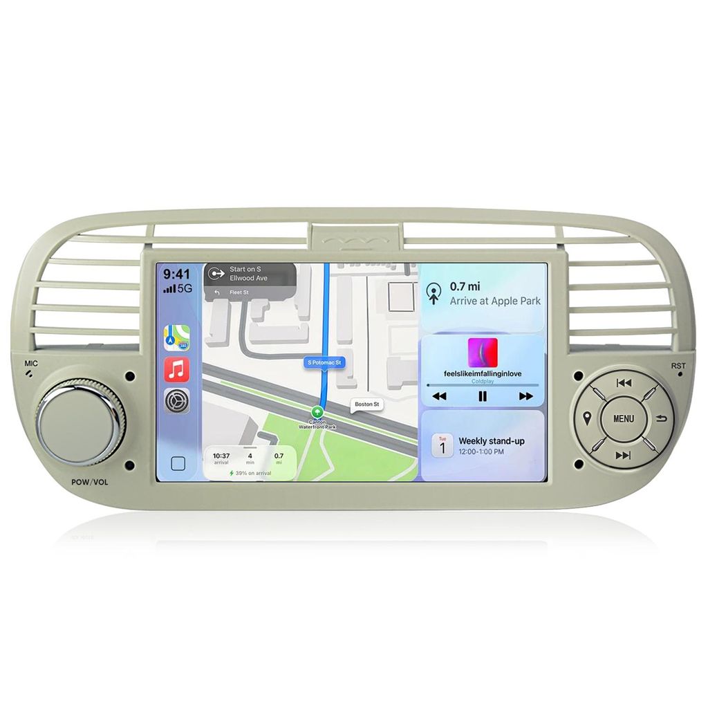 Hexinex 7 palců Android 15 autorádio Carplay pro Fiat 500 Obrázek produktu 