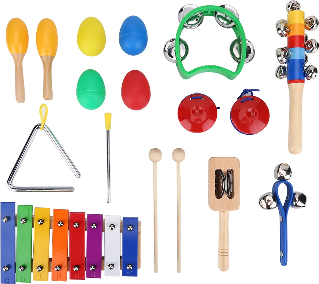 Jouet musical enfant : pack xylophone et percussions en bois pour éveil
