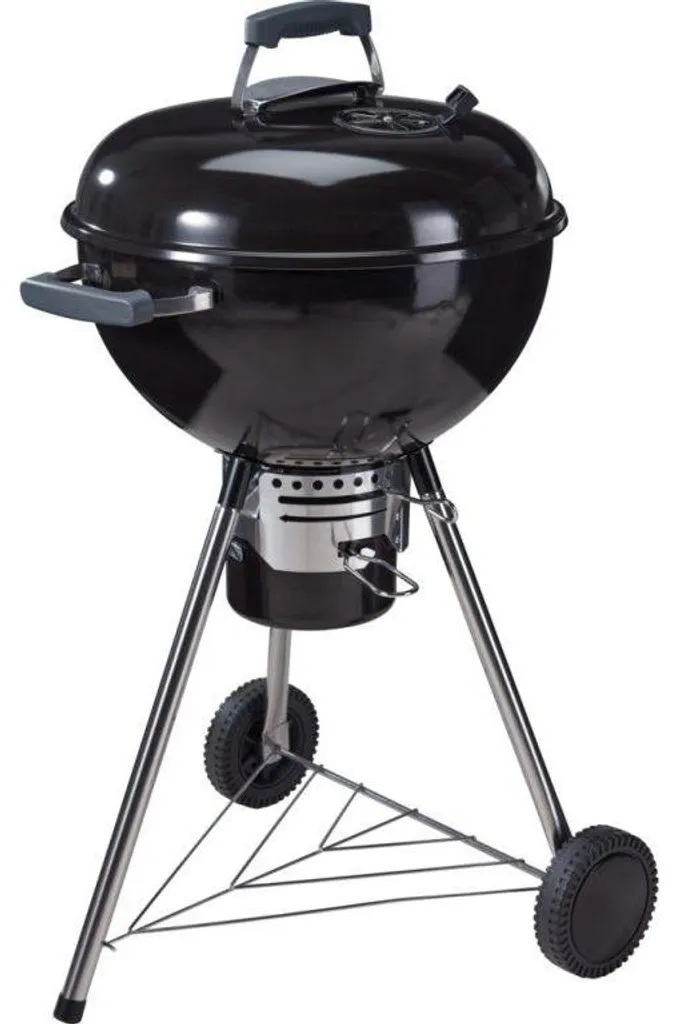 Barbecue à charbon Pro Garden 56 cm noir avec grille en acier chromé