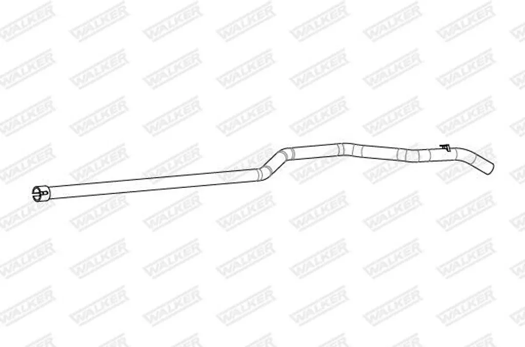 Tuyau d'échappement 2850mm WALKER 10909 compatible Sprinter et Crafter
