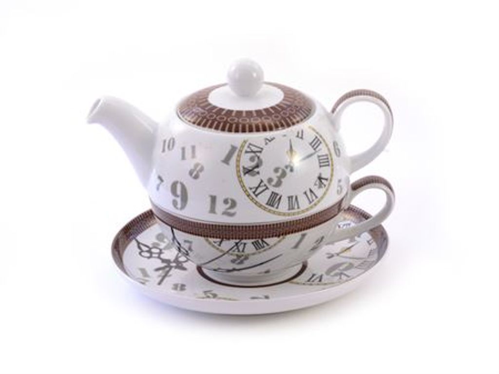 Tea for one 4tlg Set Teekanne Teetasse für eine Person aus Porzellan Serie Ben