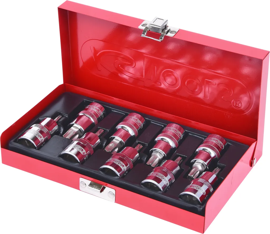 KS TOOLS 918.1386 Set 9 Chiavi a Bussola 1/2 Torx Acciaio Chrome Plus