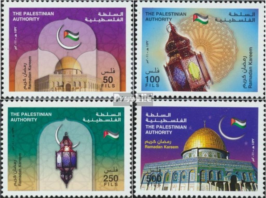 Briefmarken Palästina / Autonomiegebiet 2011 Mi 235-238 (kompl.Ausg.) postfrisch Ramadan