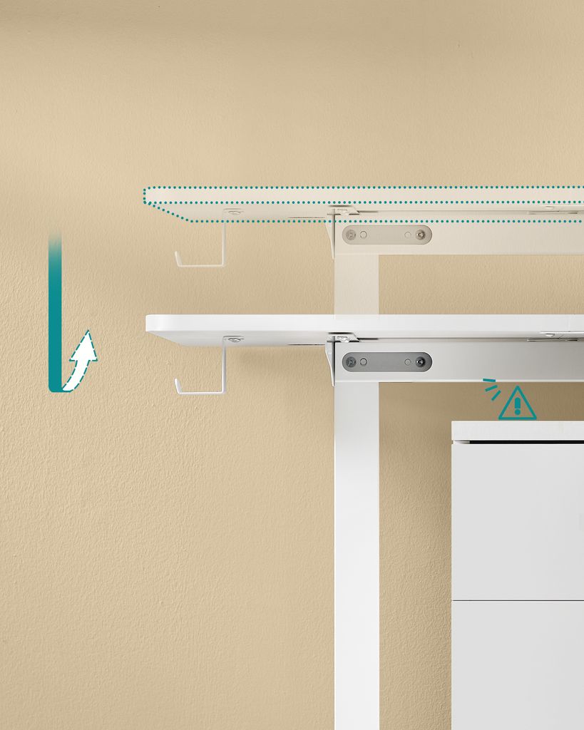 SONGMICS Výškově nastavitelný stůl elektrický 120 cm 4 Obrázek produktu 5