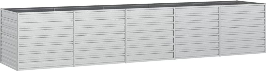 vidaXL Garten-Hochbeet 400x80x77 cm Verzinkter Stahl Silber Produktbild 