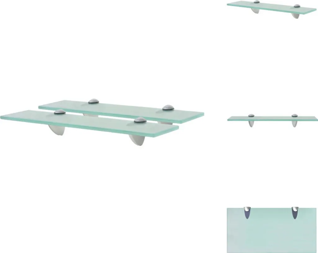 vidaXL Mensole galleggianti 2 pz. Vetro 40x20 cm 8 mm - Mensole a muro