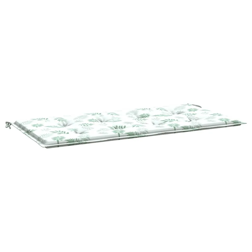 Housse de banc 100 cm en tissu Oxford résistant avec imprimé feuilles