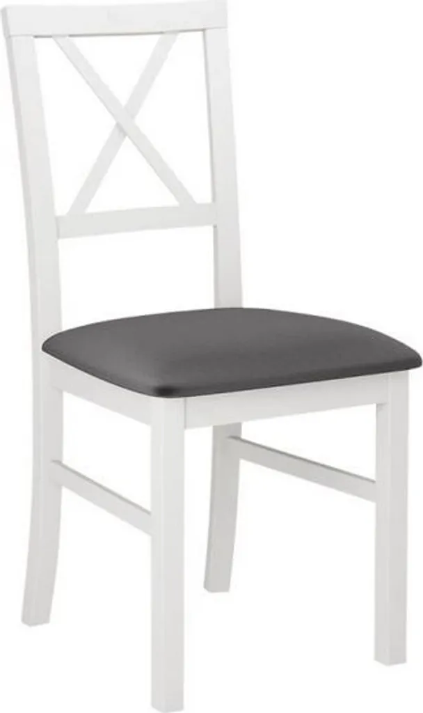 Sedia da pranzo FRATONIA 5 Bianco e Grigio Scuro | Design Moderno