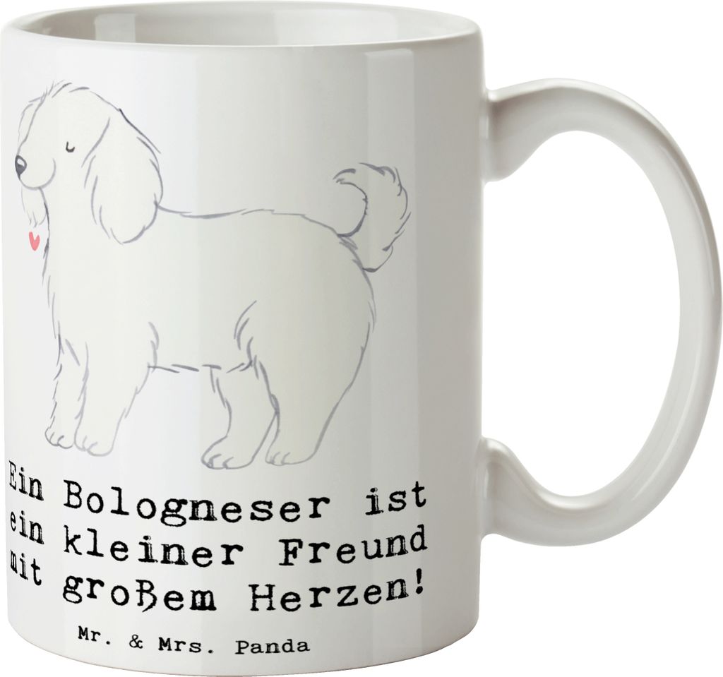 Mr. & Mrs. Panda Teetasse Bologneser Herzfreund - Weiß - Geschenk, Liebe, Hunderasse, Hundeliebhaber, positive Botschaft, Freude, Hunde, Tasse, Ka...
