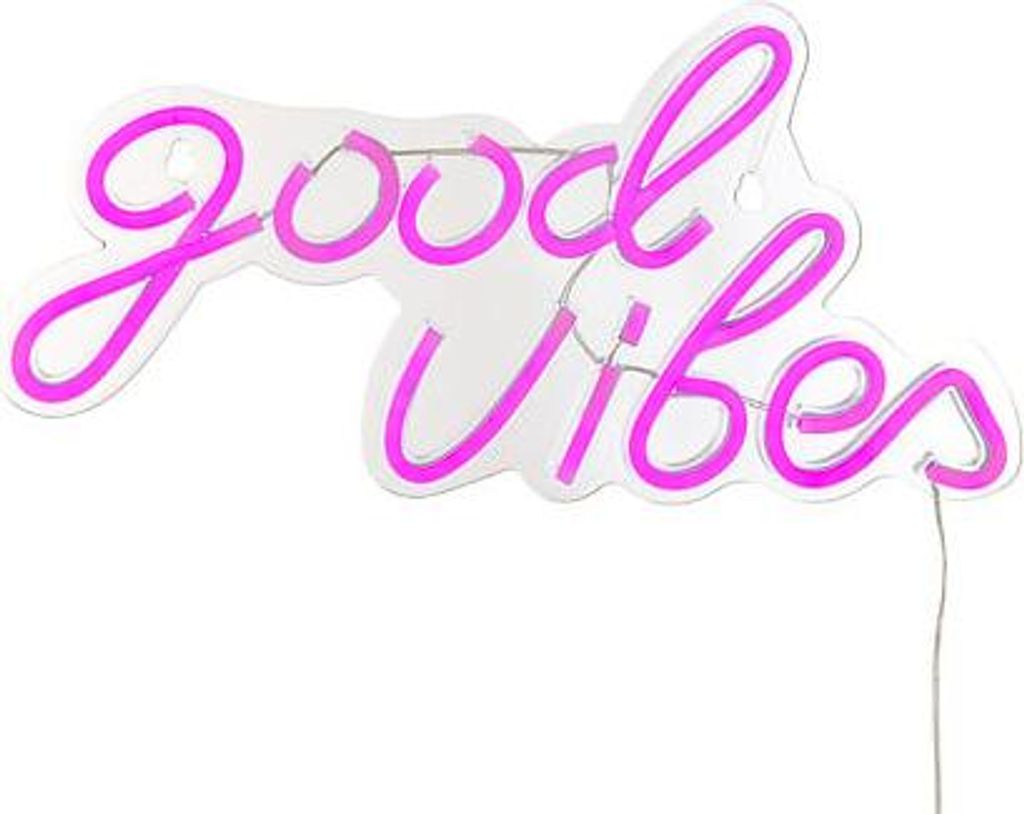 Wandobjekt Neon Schriftzug Good Vibes JJA