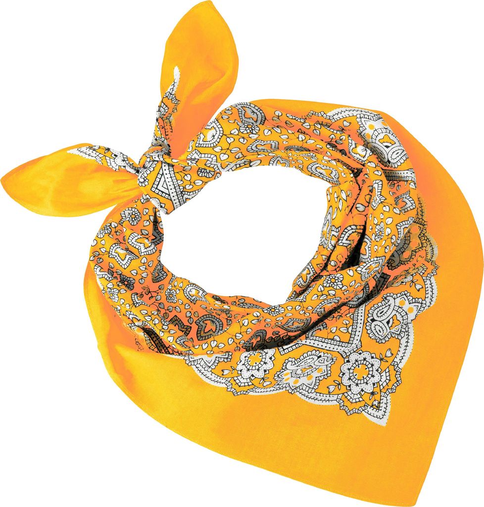 Tobeni 548 Bandana Nickituch in 100 Baumwolle für Damen und Herren Paisley Gelb