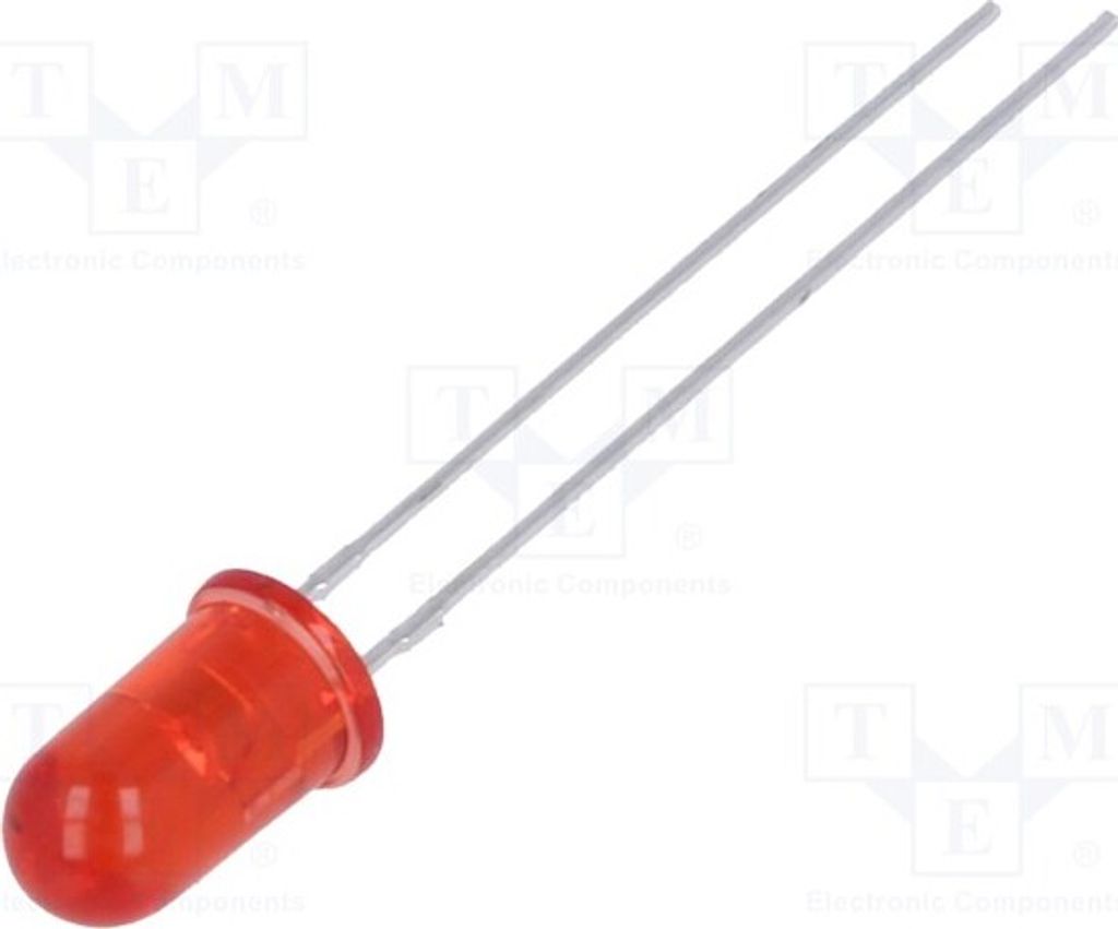 2x LED HLMP-3316 LED Dioden THT 5mm rot 10mA 1,9÷2,4V 24,8÷60mcd 5mm 35°