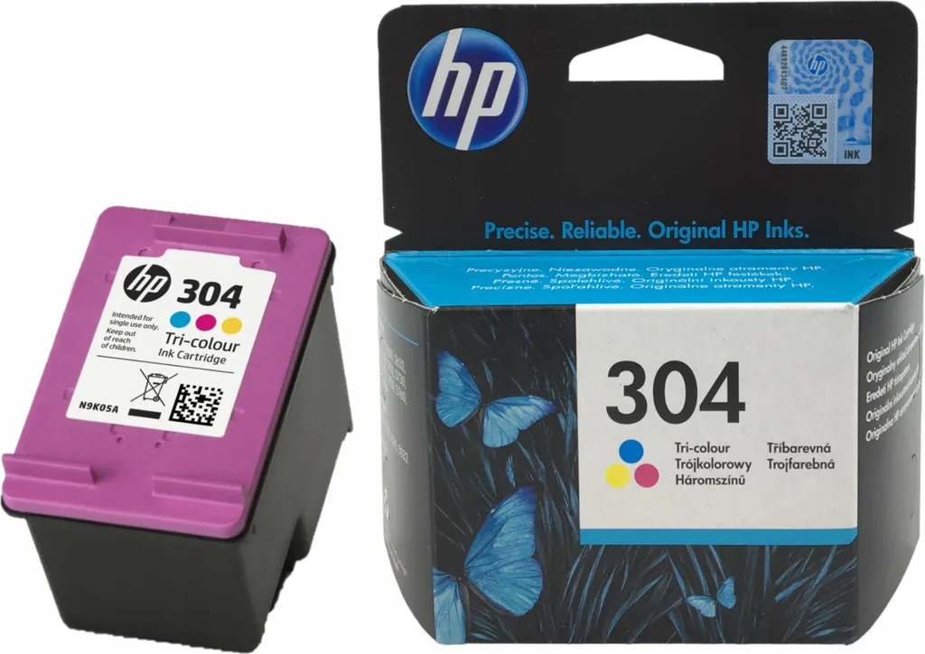 Cartouche d'encre couleur HP 304 d'origine pour imprimante ENVY 5030