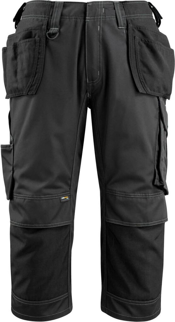 MASCOT Lindau Handwerker-Dreiviertel-Hose Größe C48, schwarz | Packung (1 Stück)