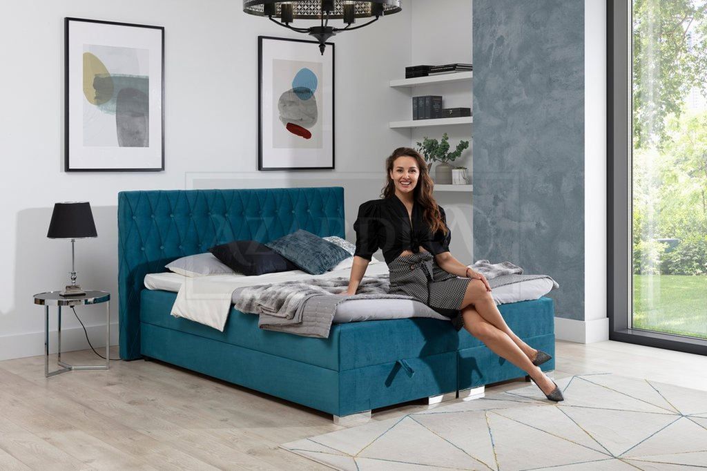 Boxspringbett inkls. Matratze Bett Doppel Betten Hotel Polster Schlafzimmer Neu