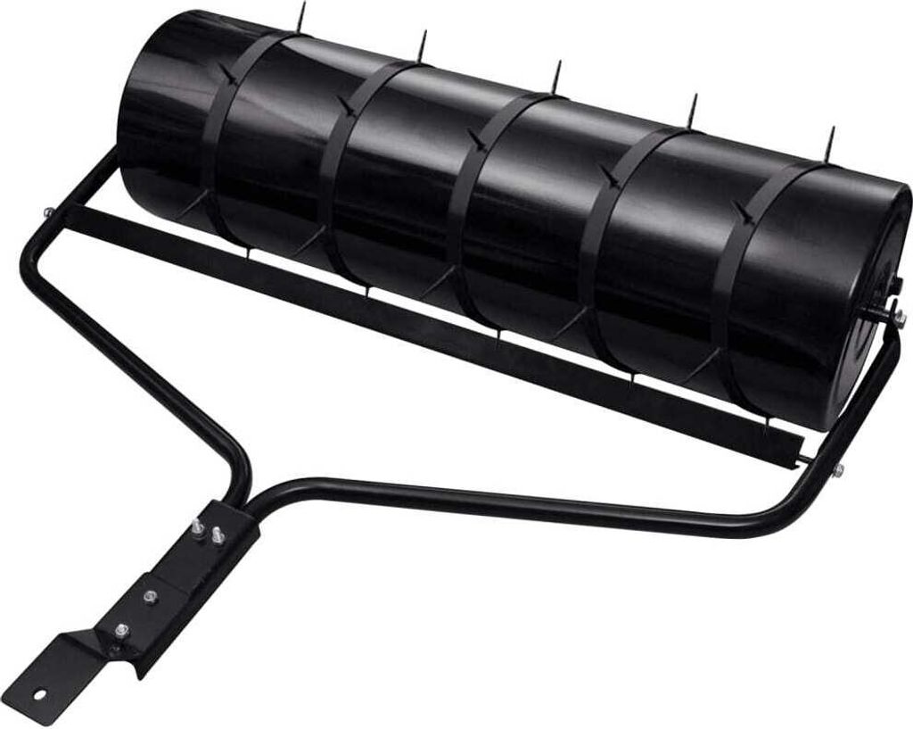 Rasenwalze mit Rasenlüfter Schwarz 63 L Eisen