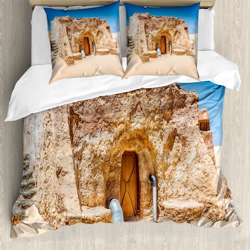 Copripiumino ABAKUHAUS Galaxis Tunisia 200x200cm Marrone Blu Offerta