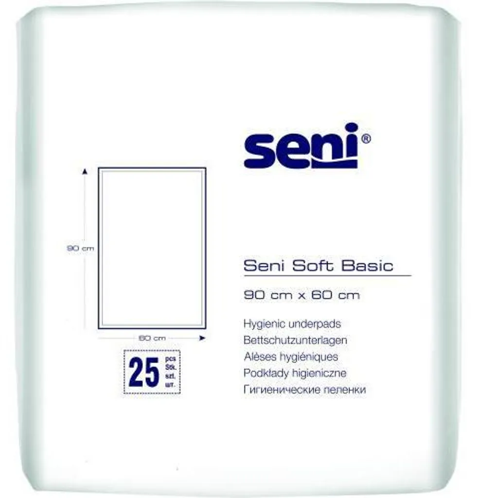 Alèse jetable absorbante Seni Soft Basic 60x90 cm pour incontinence