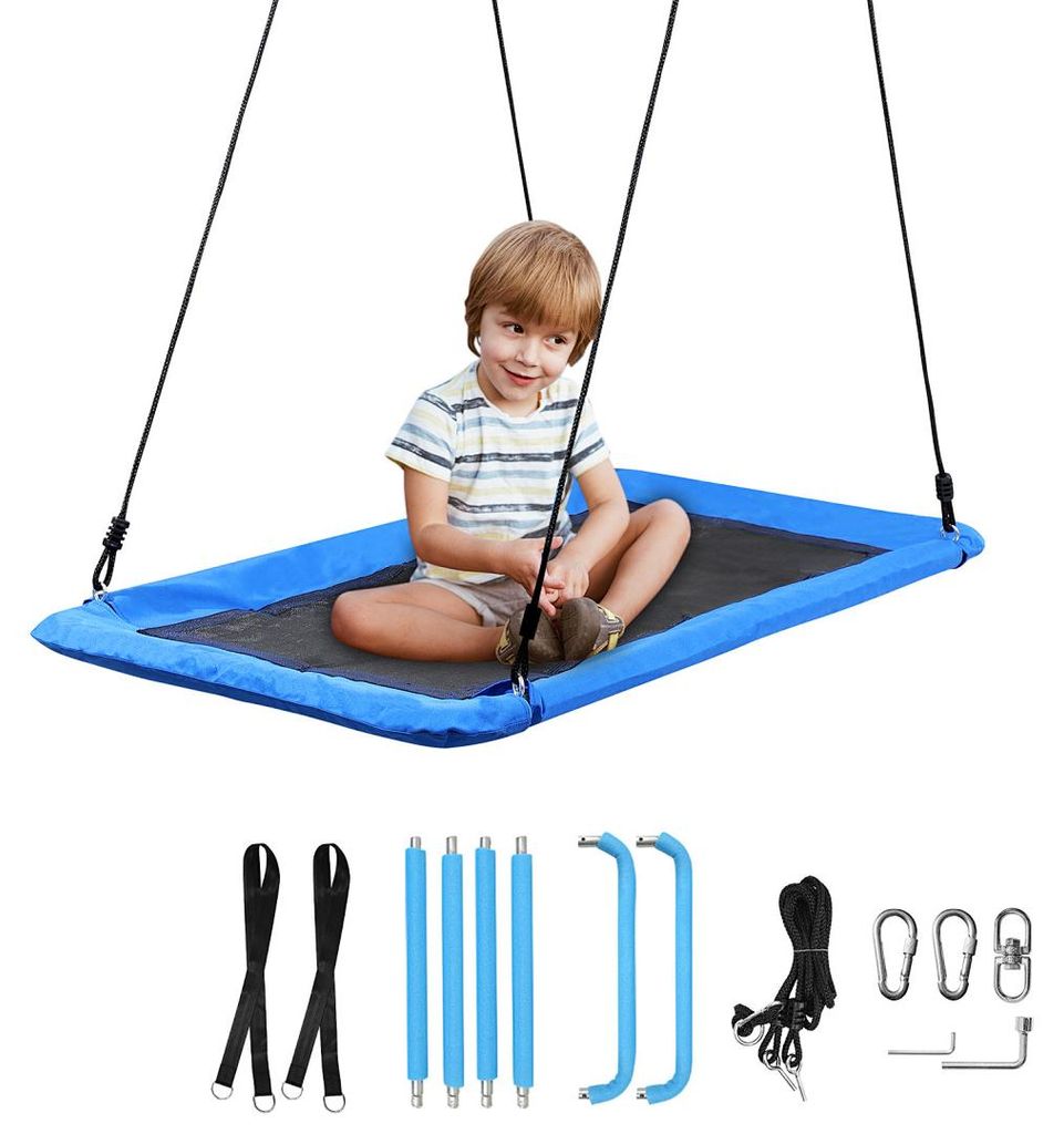 Ikodm Nestschaukel Tellerschaukel Schaukel 160CM Bis 300kg Kinderschaukel Gartenschaukel Mehrkindschaukel Schaukelsitz Garten-schauke Baumschaukel