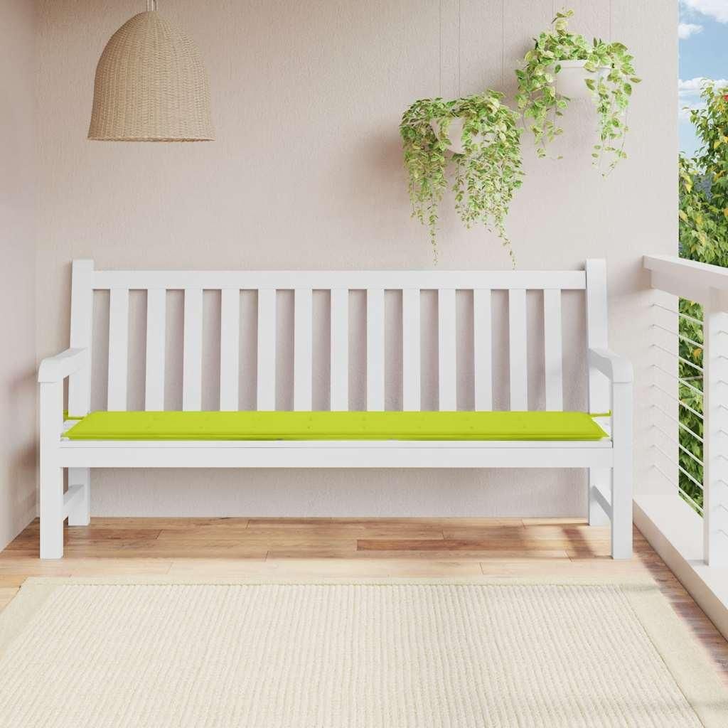 vidaXL Gartenbank-Auflage Hellgrün 200x50x4 cm Oxford-Gewebe
