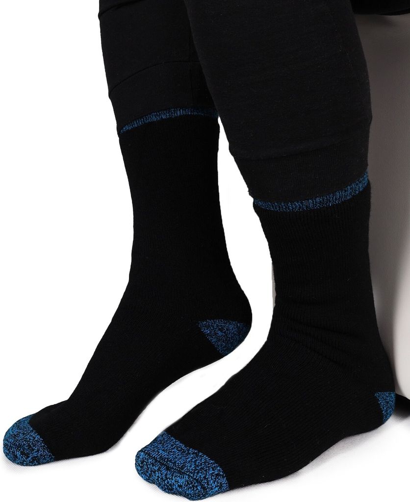 Herren Wintersocken warm schwarz mit blau 43-46 YOCLUB
