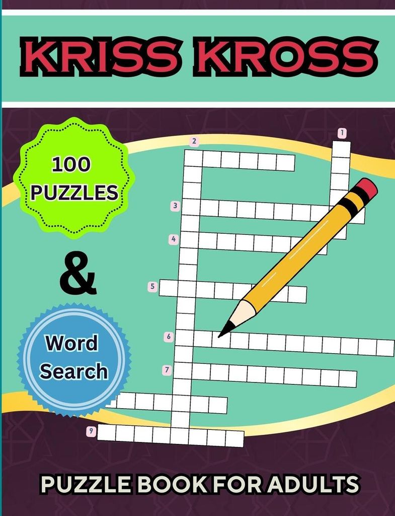 Kriss Kross Puzzle Book +Word Search for Adults