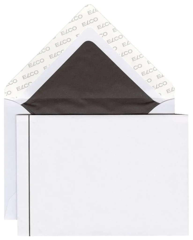 Enveloppe deuil C6 opaque ELCO 7981812 pour courrier discret blanc 25p