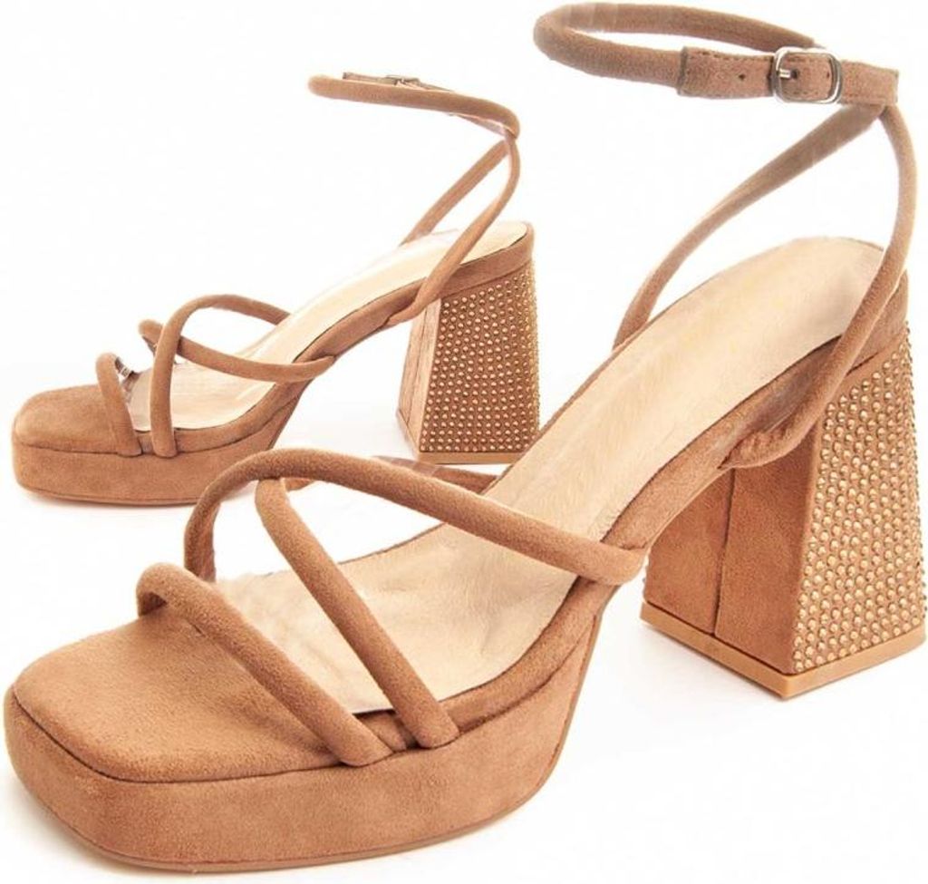 Montevita Sandale Mit Absatz Festsand Braun