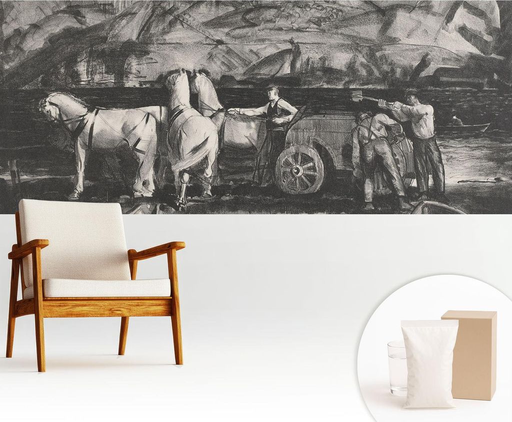 Fototapete - 250x104 cm - Tapete - Wandtapete - Wandbilder - Dekofolie - Tapete Folie - Wand - Dekoration - Wohnzimmer - Dorfszene