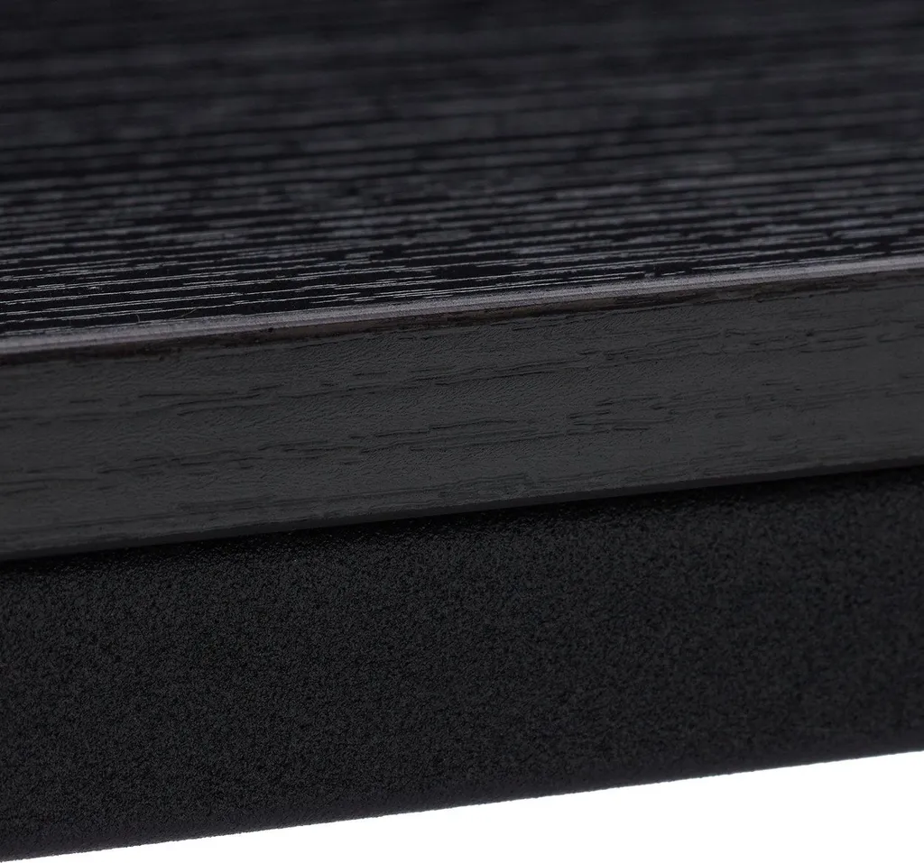 Table d'appoint noire avec base en métal robuste - Modèle LOFT-22