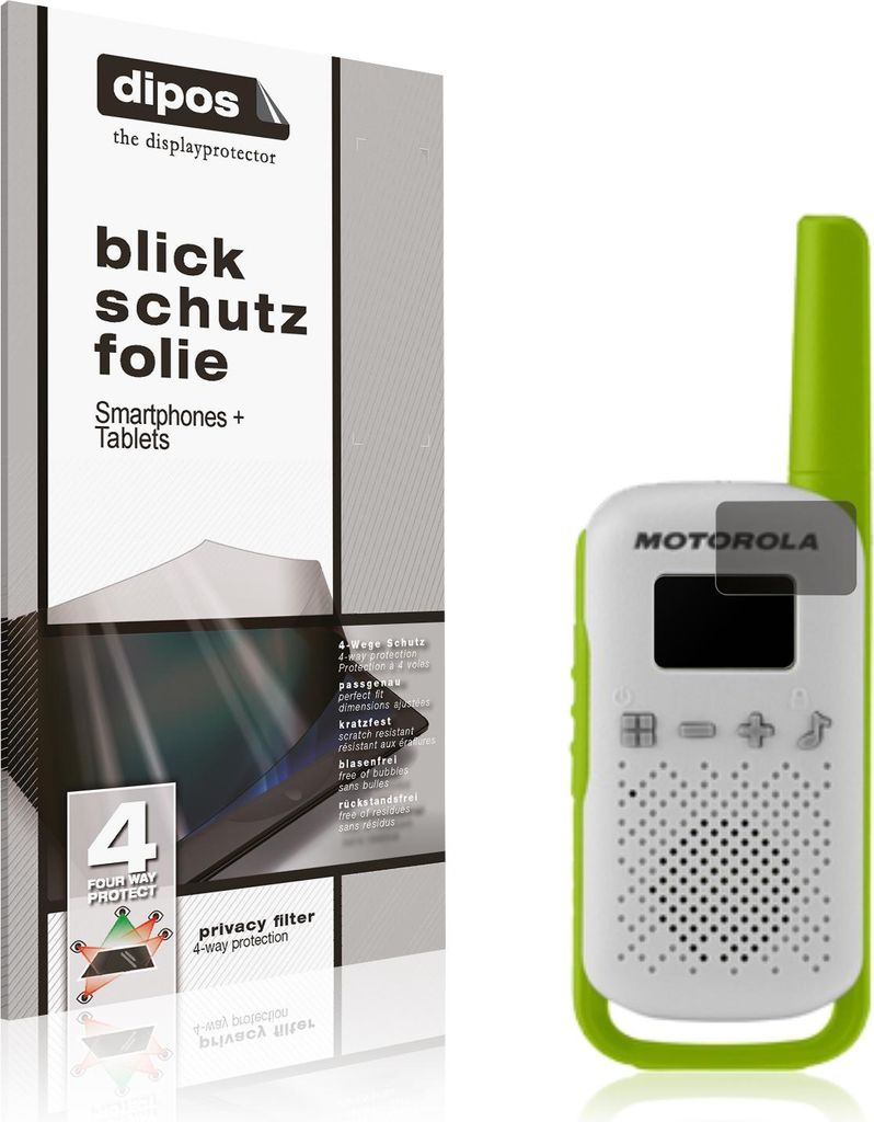 Blickschutzfolie für Motorola Talkabout T42 PMR matt Schutzfolie Folie Display Schutz dipos
