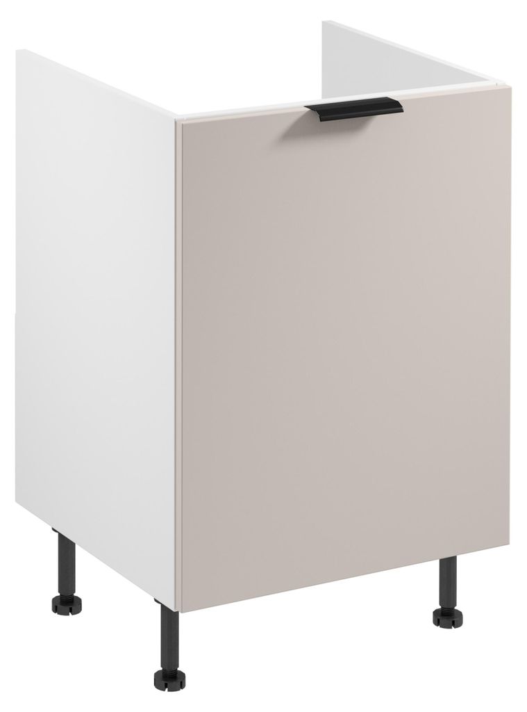 Dřezová skříňka SALERNO - šířka 60 cm, bílá / béžová, pravé Obrázek produktu 