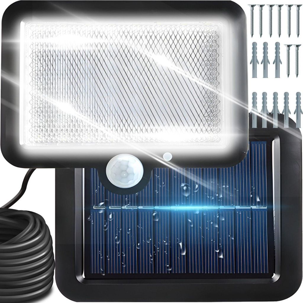 Lampa solarna zewnętrzna z czujnikiem ruchu zmierzchu 108 Zdjęcie produktu 