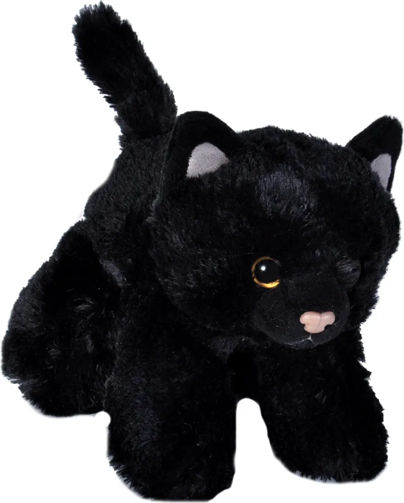 Doudou chat noir pour la sieste de bébé, peluche de voyage Hug'Ems