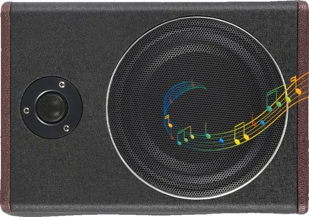 Caisson de Basses 600W Ultra-Fin - Subwoofer Actif Format Compact 12V