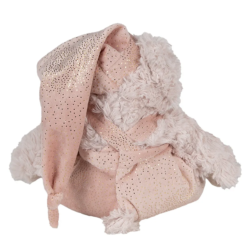 Peluche Ours rose Clayre & Eef 22 cm - Texture douce et look rétro - 3