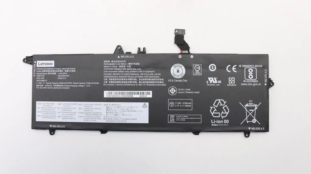Batterie d'origine Lenovo 3c 57Wh LiIon composant PC portable interne