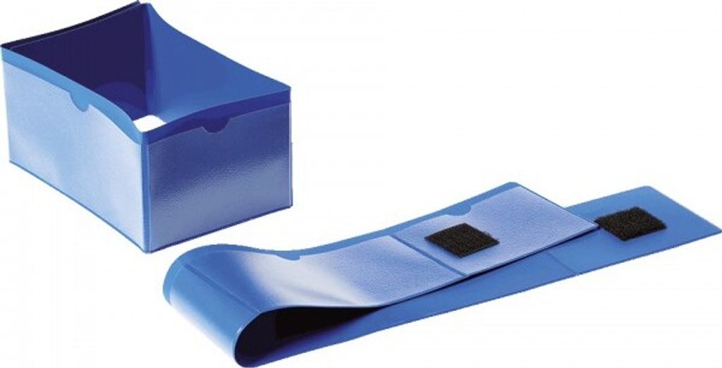Schild I DURABLE Palettenfußbanderole, blau, Hartfolie, 140x65/90x65mm, 596x7...
