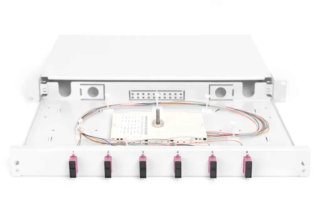 Spleißbox OM4 haute performance 1U 6x SC DX pour réseaux 10G 40G