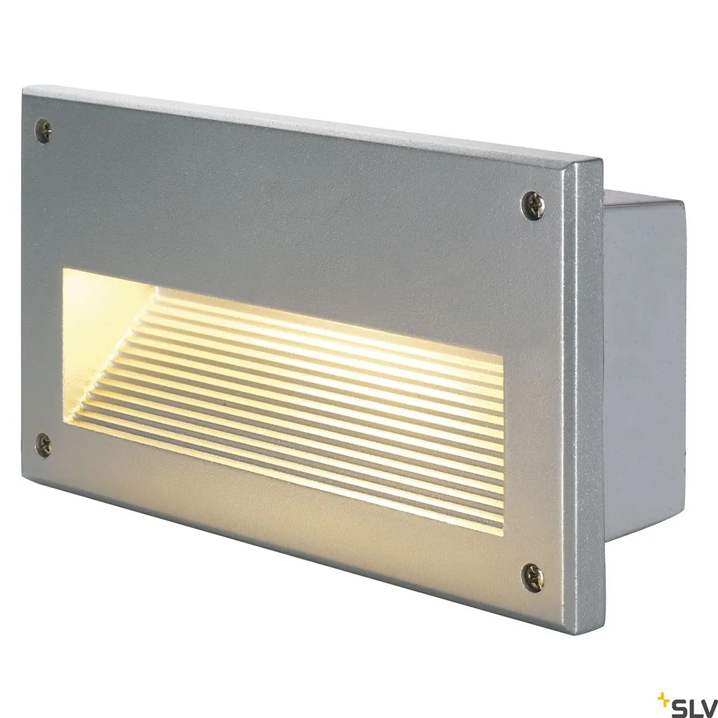 SLV Brick Downunder 229062 : Spot Encastré Aluminium Gris IP44 E14