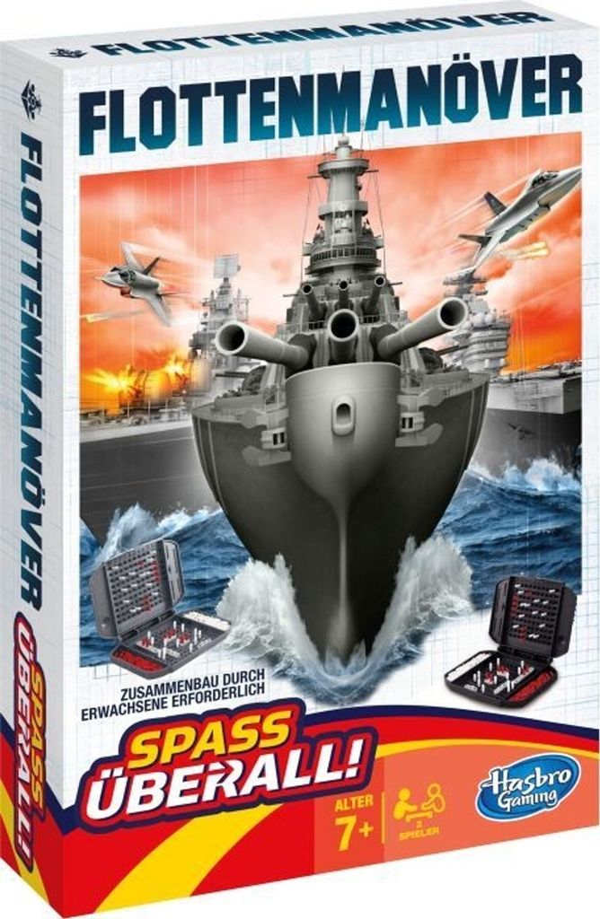 The image shows the box of a board game called Flottenmanöver.
