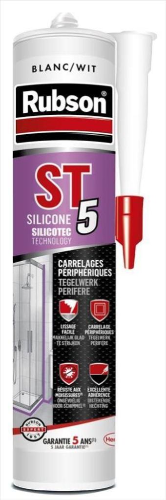 Mastic pour raccordement céramique ST5 RUBSON blanc 300ml Image du produit 