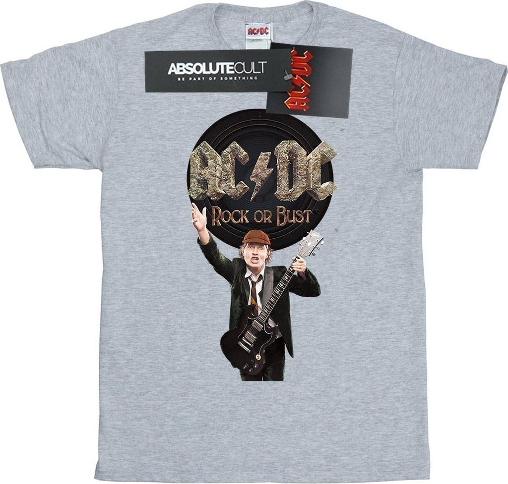 AC/DC - "Rock Or Bust" T-Shirt für Jungen BI718 (152-158) (Grau)