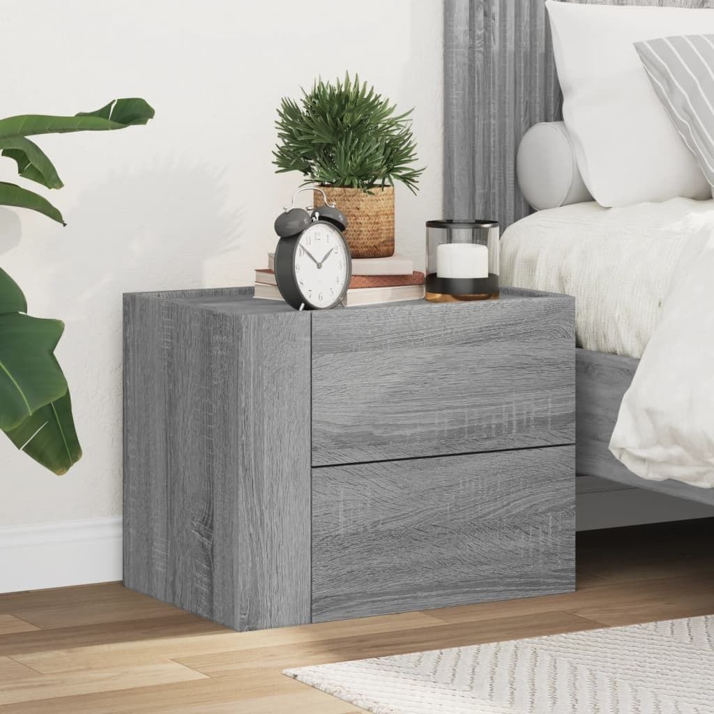 Maison Exclusive - Wand-Nachttisch Grau Sonoma 45x30x35 cm