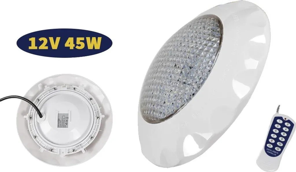 Remplacer Éclairage Piscine LED 45W 12V Puissant et Anticorrosion