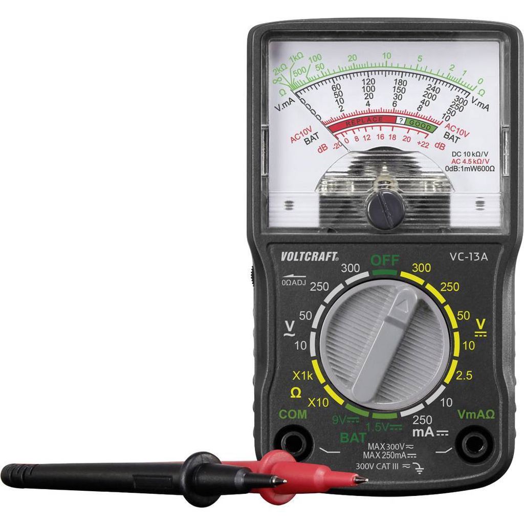 VOLTCRAFT VC-13A Hand-Multimeter analog CAT III 300 V