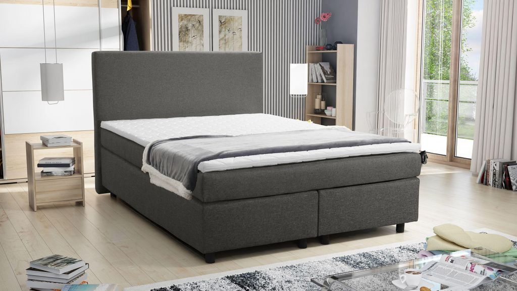 Boxspringbett Hotelbett 140x200 Bonellfederkern Bett mit Produktbild 