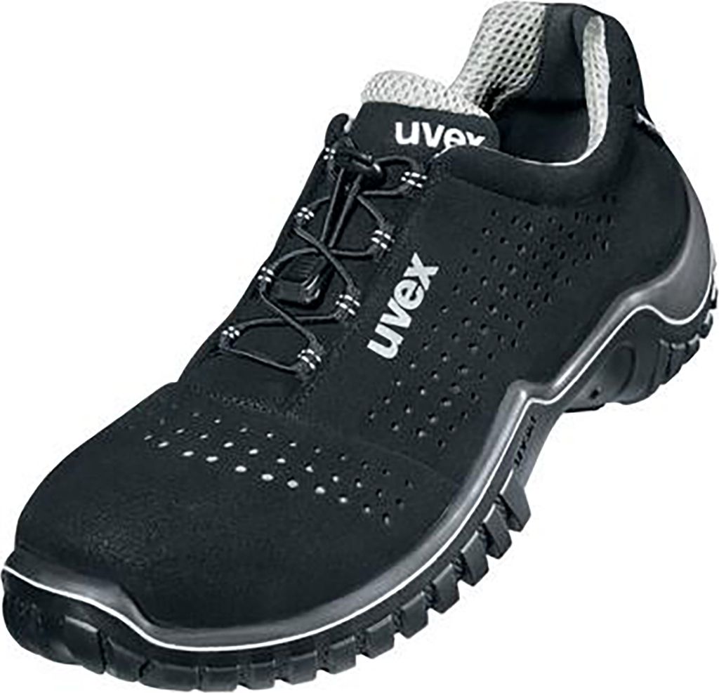 uvex motion style Halbschuhe S1 schwarz, silber Weite 11 Gr. 37