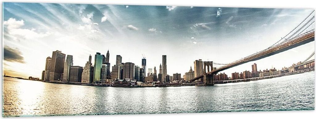 Bilder auf glas - Amerika wohnung architektur gebäude - 160x50cm - Glasbilder - Wandbilder - Kunstdruck - Wanddekoration aus Glas - Glas Bilder - ...